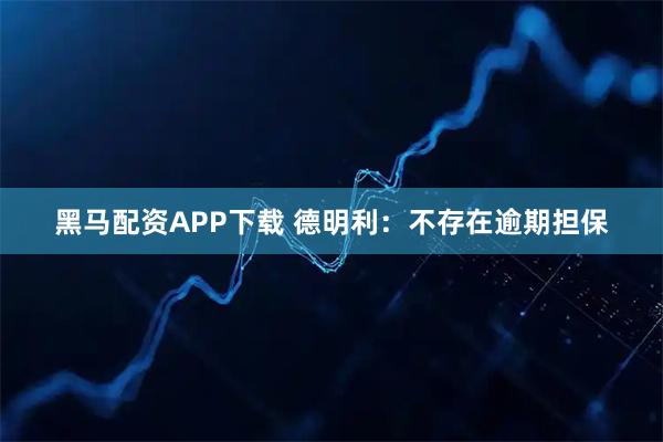 黑马配资APP下载 德明利：不存在逾期担保