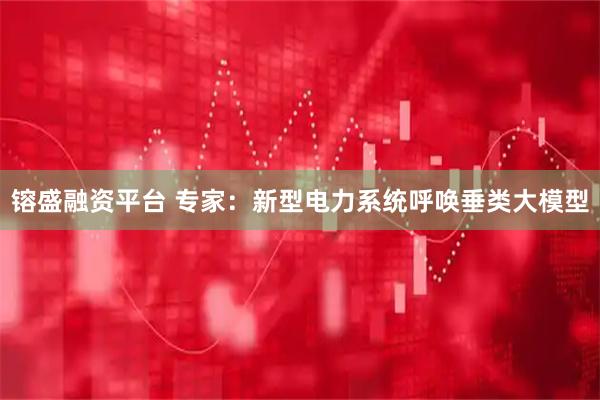 镕盛融资平台 专家：新型电力系统呼唤垂类大模型